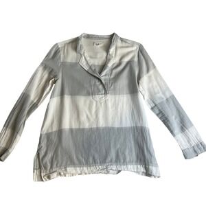 Lou & Grey Tunic Top Cotton Relaxed Striped Casual Lightweight Size S
